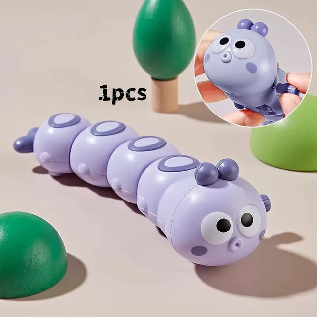 1pcs Cartoon Clockwork Cute and Fun Chained Caterpillar Toys for kids Crawling toy,Toy Children's gift,early education toys