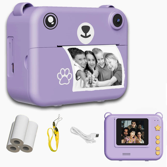 Multi functional children's camera is a must-have Halloween gift. The camera can print instantly and is a portable small camera