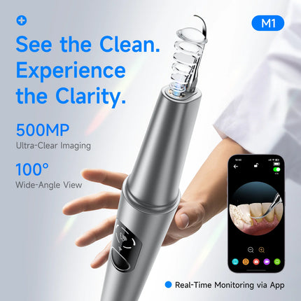 Visual Ultrasonic Dental Cleaner with Five Modes LED Screen Electric Dental Plaque Tartar Remover Oral Care