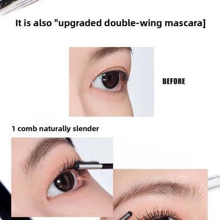 Judydoll Waterproof Lengthening Curling Lash Mascara & PrimerSet in Metal Tube with Fine Comb Brush - Smudge Proof Makeup Beauty