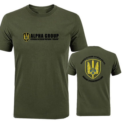 New Fashion Summer New Spetsnaz Ukraine Special Forces Alpha Group Military T-Shirt Print T Shirt Men