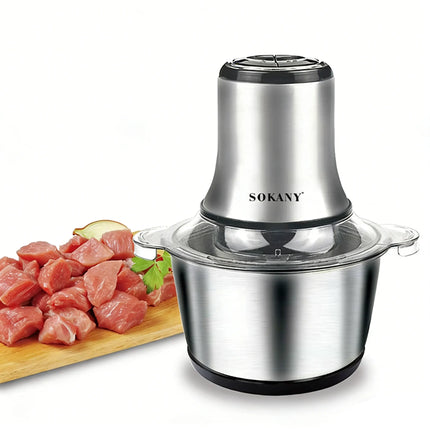 800W 3L Electric Meat Grinder Multifunction Food Processor Stainless Steel Kitchen Grinder Vegetable Chopper Slicer Machine Home