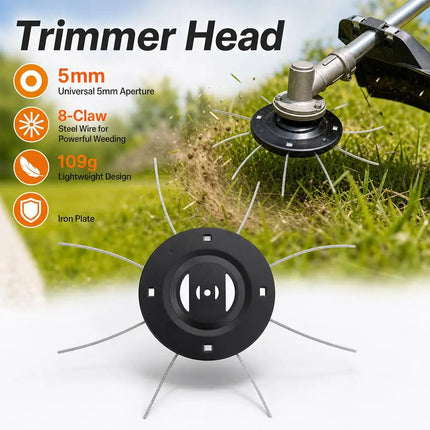 8-Claw Steel Wire Grass Trimmer Head Lightweight Universal Weed Eater Replacement Head For Electric Lawn Trimmer Weeder