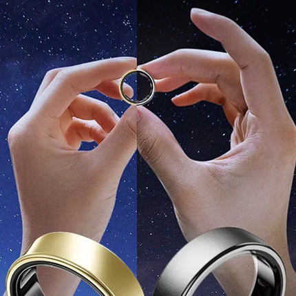 R10 Smart Ring with Charging Case Men Women Health Sleep Heart Rate Monitoring Smartring IP68 & 5ATM Waterproof Multi-sport Mode