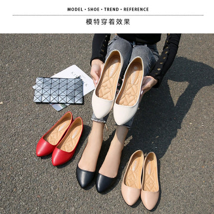 New Flat Heel Pointed Toe Flat Shoes Korean Style Fashionable Shallow Mouth Large-Size Casual Shoes Comfortable And Breathable