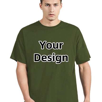 Men's Custom T-shirt With Your Own Logo Tshirt Text And Photo Printed On The Front And Back T Shirt Custom Gift Tees Clothing