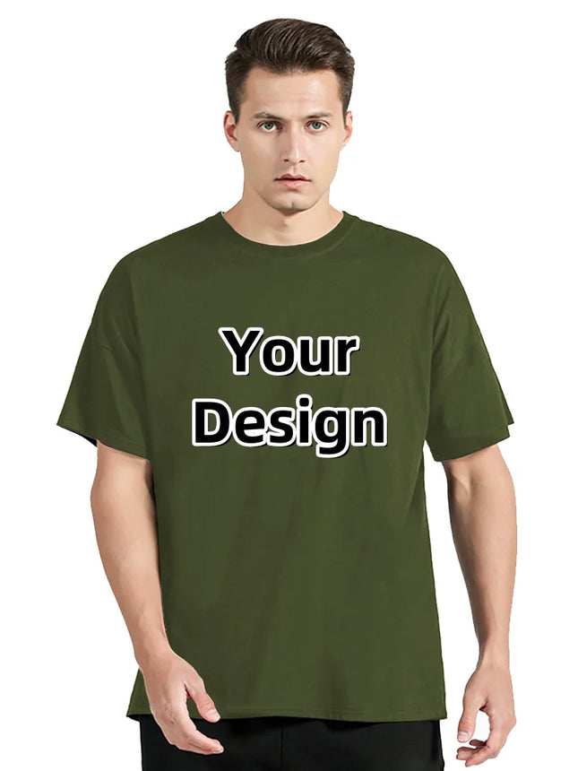 Men's Custom T-shirt With Your Own Logo Tshirt Text And Photo Printed On The Front And Back T Shirt Custom Gift Tees Clothing
