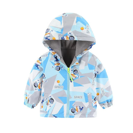 1pcs Spring  Autumn Winter Boys Girls Coats Children Outdoor jackets Kid Warm Thicken Outwear Clothe Hooded Jacket Cotton-padded