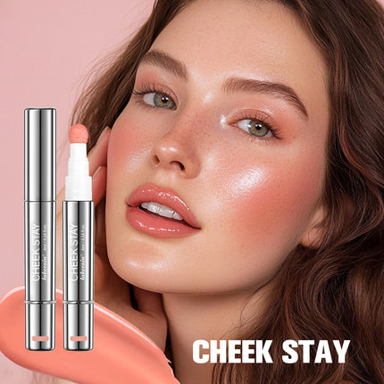 Cheek Blusher All-Day Liquid Blush Long-Lasting Buildable Ultra-Blendable Blush Liquid New Sponge Applicator Cheek Stain Makeup