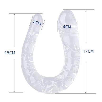 Extra Long Soft Double Head Dildo Toy For Adult Flexible Jelly Vagina Anal Women Gay Lesbian Double Ended Dong Artificial Penis