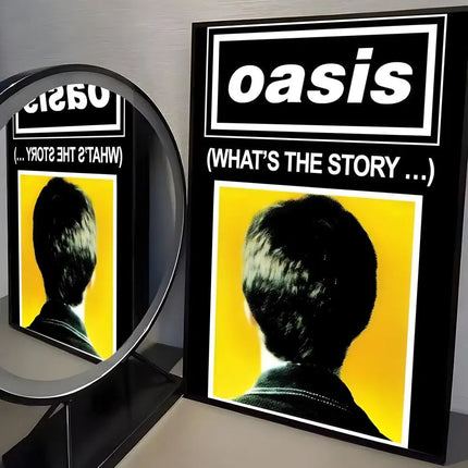 Band O-Oasis Classics Poster Perfect Sticker Self Adhesive Art Designed for Home Dining Office Spaces