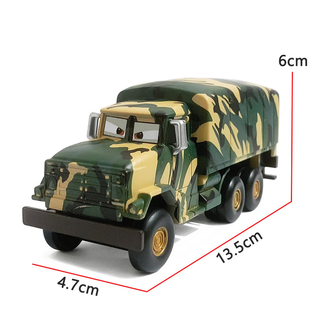 Disney Pixar Cars Characters Private Andy Gilsdale Snow Desert Oasis Version Army Truck Alloy Diecast Model Truck Toy Kids Gifts