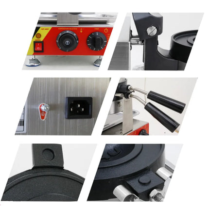 Small Household Pocket Bread Baking Machine Electric Commercial Cream Ice Cream Sandwich Hamburger Machine