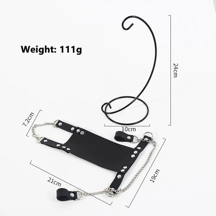 Bdsm Bondage Collar Soft Leather And Iron Chain Link Metal Hole Slave Collars For Women Sex Toys For Couples Sex Restraints
