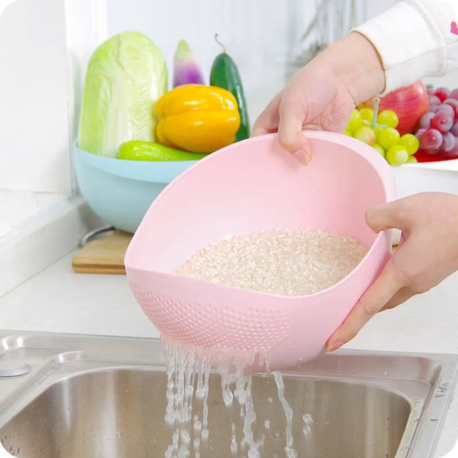 Rice Washing Filter Beans Strainer Basket Colander Plastic Sieve Fruit Vegetable Bowl Drainer Cleaning Tools Home Kitchen Tools