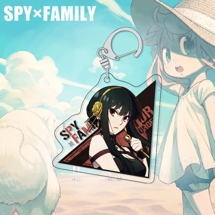 SPY×FAMILY Anya Keychain Acrylic Charm Cute Anime Figure Pendant for Backpack Bag Accessories Spy x Family Merchandise Gift for