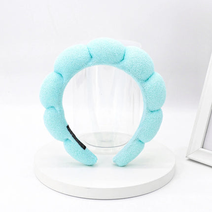 Women Girls Sponge Co Spa Makeup Bubble Terry Cloth Headband Puffy Retro Hair Bands Soft Hairband Headwear