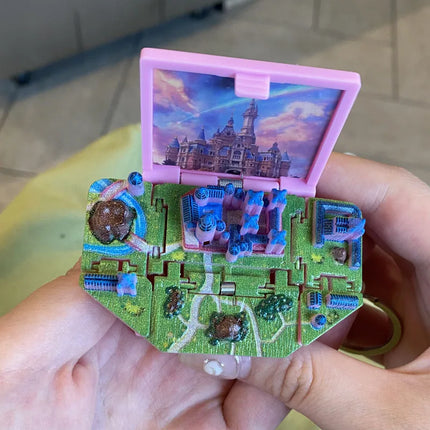 3D Magic Castle Mystery Hidden World Foldable Book Keychain Pop Up Surprise Pop Finger Handheld Game Children Stress Relief Toy