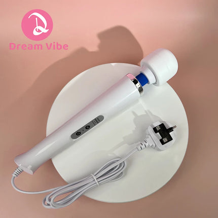 Mega Wand AC Powered Super Strong Vibrator Cabled Wired Powerful Handheld Wand Massager Sex Toy Sports Recovery Muscle Aches