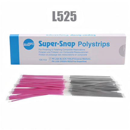 SHOFU supersanp polystripes Dental Polishing Strips tooth Interproximal Finishing Abrasive Strips for Composite resin 100pcs/box