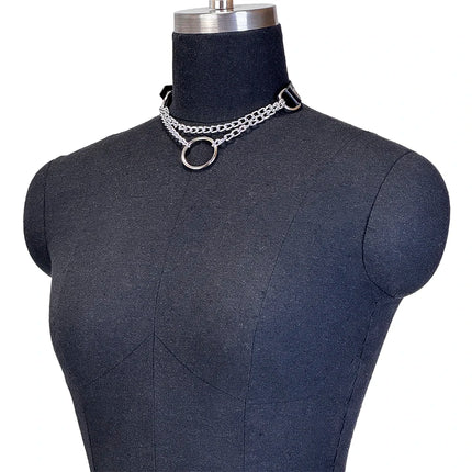 Women Sexy Collar Neck PU Leather Belt Harness Sexy Bondage Collar Choker Erotic Goth Pole Dance Neck Accessories