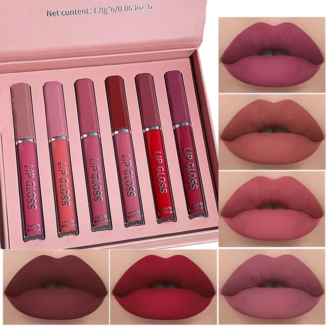 Matte Liquid Lipstick Set Waterproof Long Lasting  Smudge Proof Lip Gloss Easy to Apply Non Transfer Holiday Gift