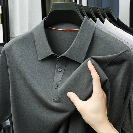 Men's Lyocell Polo Shirt - Summer Essential 100% Breathable Tencel Wrinkle-Free & Eco-Friendly Soft Handfeel 17 Colors Available