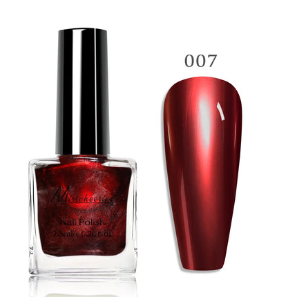 12 Colors Mirror Effect Nail Polish - Metal Chrome No UV Lamp Needed, Quick Dry Long Lasting Nail Lacquer, Professional Salon