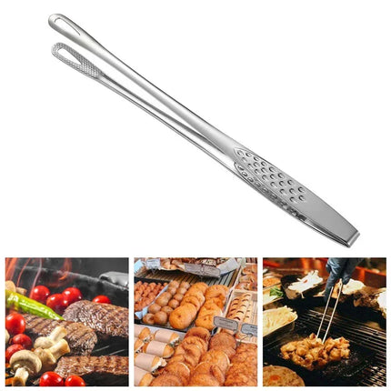 1Pc Stainless Steel Kitchen Tongs BBQ Grill Cooking Tweezers Barbecue Tongs Clip Salad Meat Tongs Food Tweezers Kitchen Utensils