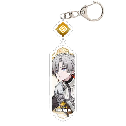 Anime Keychain Linnea Flins Durin Mualani Furina Arlecchin Key Chain Accessories Genshin Impact Cute Bag Pendant Key Ring Gift