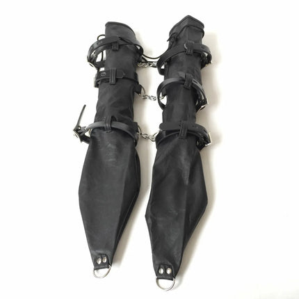 Lace-Up Long-Sleeved Restraint Gloves Sensual Tight-Fitting Bondage Bag Leather Restraint Bundle BDSM Couple Sex