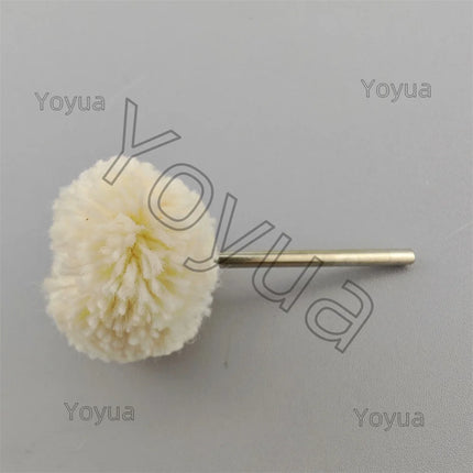 100pcs 25mm Dental Odontologia Polishing Brush Wheel Rotary Tools 2.35/3.00mm Shank Wool Goat Cotton Black Buff Dentistry Lab