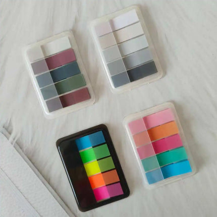 100-400 Sheets Transparent Colorful Index Tabs & Sticky Notes, Creative Self-Adhesive Memo Pads for Office School Stationery