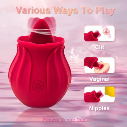 Powerful Suction Clitoral Stimulator - IPX7 Waterproof Rose Toy, Long Battery & Ultra Quiet, G-Spot & Oral Vibration for Women