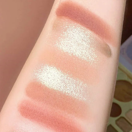Pearl Matte Waterproof Eye Shadow Palette Blush Glitter Highlighter All In One Embossed Angel Face Contour Makeup Collection
