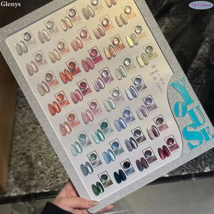 Glenys 36 color light bulb cat's eye nail polish; very good nail polish semi permanent immersion gel nail art study set