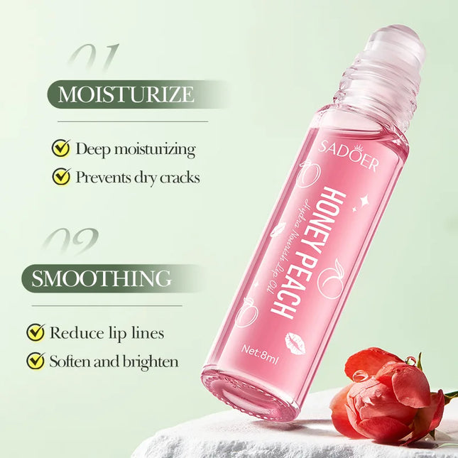 SADOER Fruits Lip Oil Lips Skincare Moisturizing Nourishing Hydrating Anti-Wrinkle Lipstick Lip Balm Beauty Lips Skin Care
