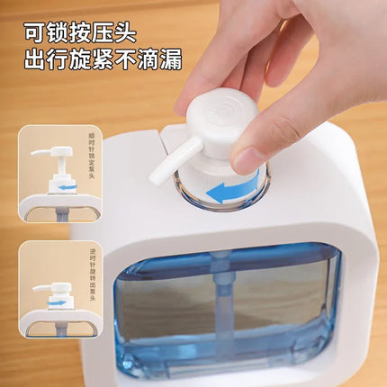 300ML Panda Bear Bubu Dudu Transparent Soap Dispensers Refillable Portable Empty Bottle Shower Gel Detergent Dispensing Bottle