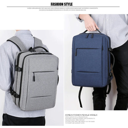 Classic Travel Backpack Men Business Backpack School Expandable USB Bag Large Capacity Laptop Waterproof Fashion Backpack
