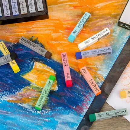MUNGYO 6pcs/set Soft Pastels / Chalk Sticks /Crayons Non Toxic Smearing/Overlapping Colors Drawing Sketch Graffiti Art Supplies
