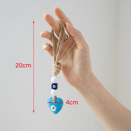 Evil Eye Wall Hanging Nazar House Protection Macrame Decor Rearview Mirror Pendant Lucky Eye Glass Evil Eye Gifts Turkish Eyes