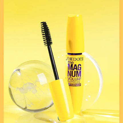 SHEDOES Yellow Mascara Waterproof Lengthening Curling Volumizing Natural Long-Lasting Smudge-Proof Eye Makeup Cosmetics