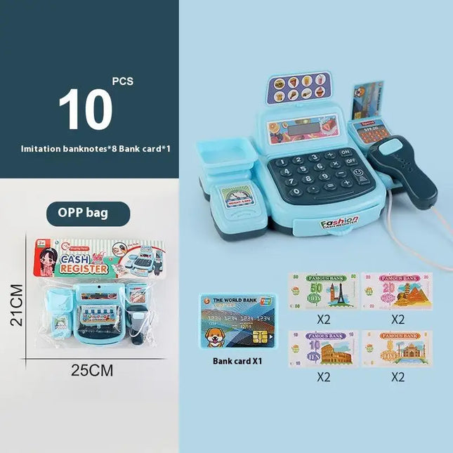 Z. 1 Set Electronic Game Lighting And Sound Effects Supermarket Cashier Toy Simulation Shopping Cash House Toys