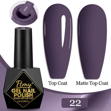 7ml Color Gel Polish Set Popular Series Nail Polish Smooth Texture Colorful Manicure UV LED Soak Off Nail Art Semi Permanent Shi