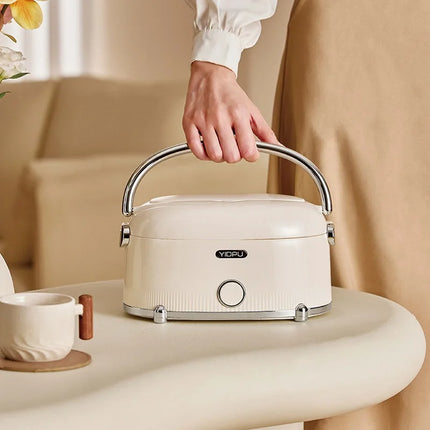 1.2L Home Electric Lunch Box Portable Water-free Keep Warm Lunch Box Office 304 Stainless Steel Rapid Heating Food Heater 220V