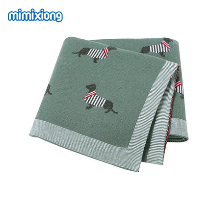 Baby Blankets Knitted Newborn Swaddle Stroller Bedding Wrap Cartoon Alpaca Infantil Boys Girls Receiving Blanket Children Quilts