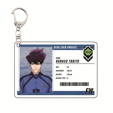 Blue Lock Player ID Card Version 6cm Acrylic Keychains Anime Collectible Merchandise Bag Pendant Fan Gift