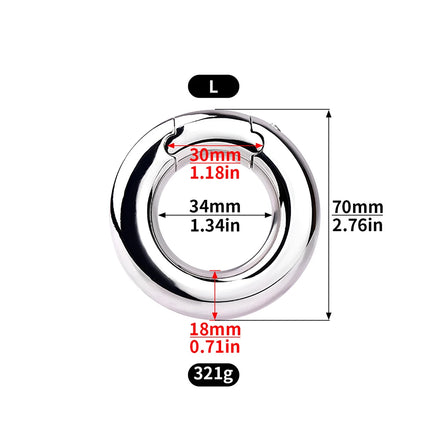 FRRK Weight Scrotal Ring Stainless Steel Ball Stretcher Metal Lock Ring Male Bondage Adult Intimate Personal Restraint Wear Toy