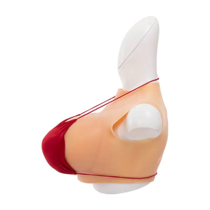 Huge Silicone Breast Forms Plate for Crossdresser Trans Cosplay Transgender with Nipple Areola Fake Boobs Bodysuit Shakeing