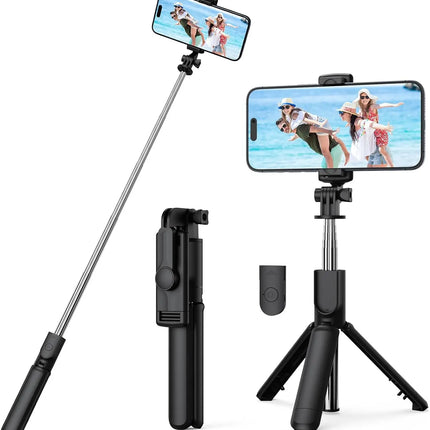 Selfie Stick Tripod with Remote, Retractable, for iPhone Android